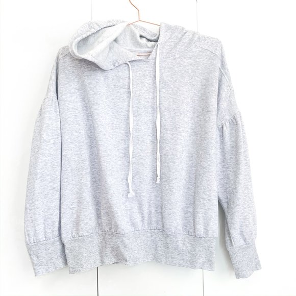 Xhilaration Tops - target soft grey hoodie w/puff sleeves XL